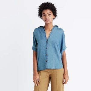 Madewell Central Shirt in Bright Indigo | Size L - Excellent condition